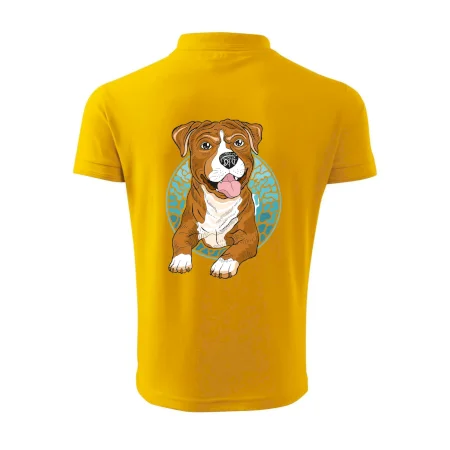 Americký staford kreslený v koliesku (Pecka design)