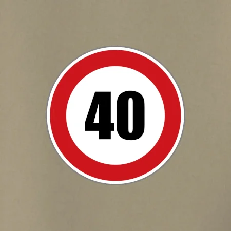 Dopravná značka - obmedzenie rýchlosti 40