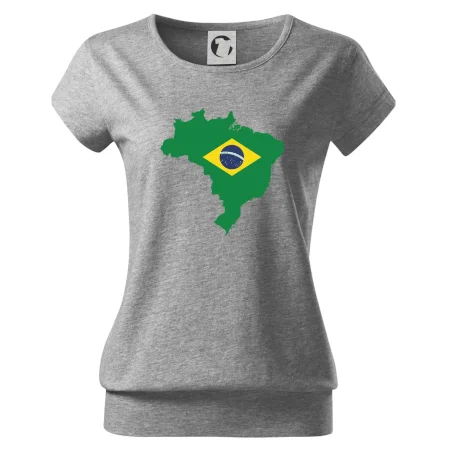 Brazília vlajka v mape