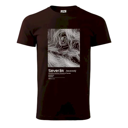 Severák - vrstevnice v obdĺžniku