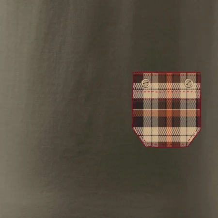 Flanelové triko hnědé