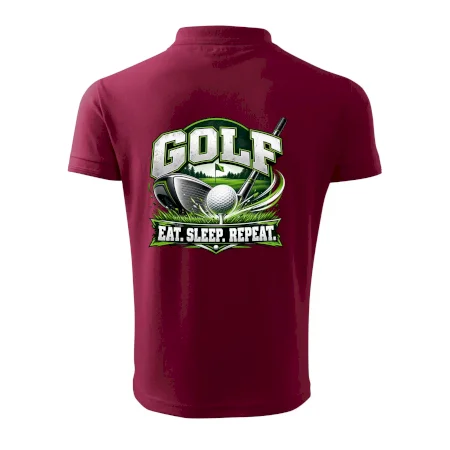 Golfová palica s loptičkou eat sleep repeat