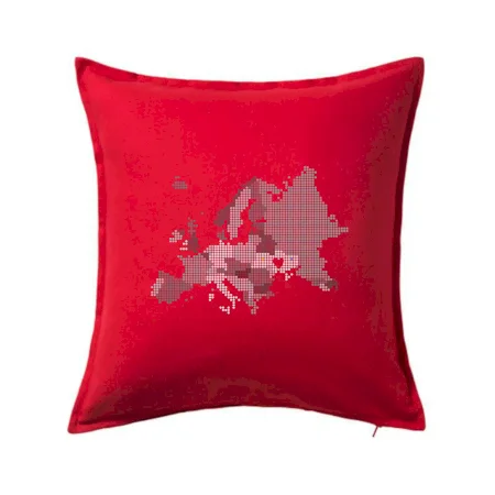 Mapa Európy - srdce v Ukrajine