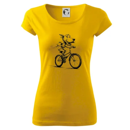 Pes na bicykli