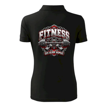 Fitness činka a závažia eat sleep repeat