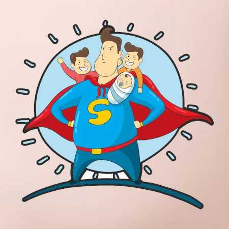 Táta superman - kluk, kluk a dítě