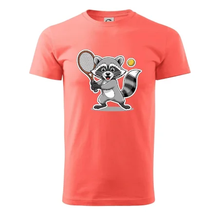 Mýval hrá tenis kreslený