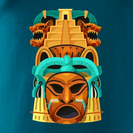 Mayová maska s pyramídou