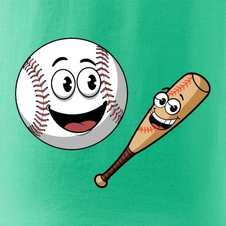 Parové tričko - baseballová raketa a loptička