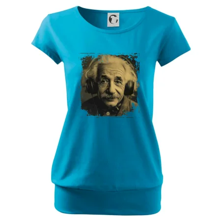 Albert Einstein so slúchadlami