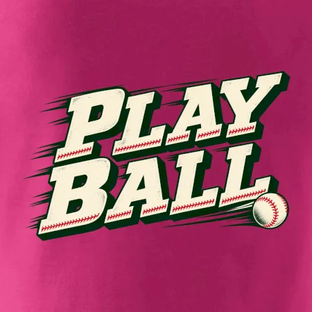 Play ball retro sportovní nápis