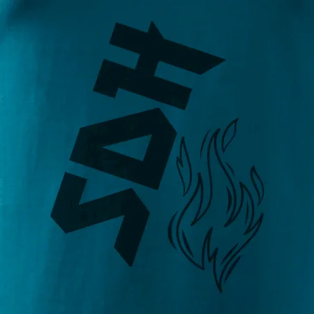 SDH nápis a plamen