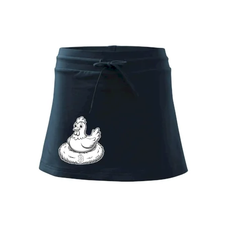 Kurča sediace na bitcoinovom hniezde