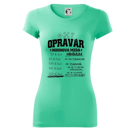 Hodinová mzda - opravár