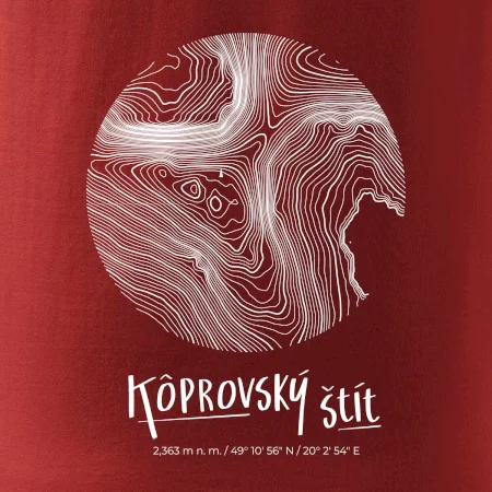 Kôprovský štít - vrstevnice v kruhu