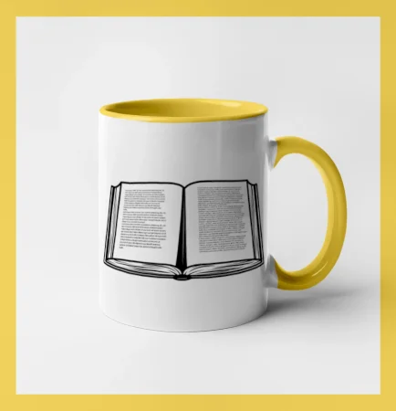 Kniha čiernobiela otvorená s textom