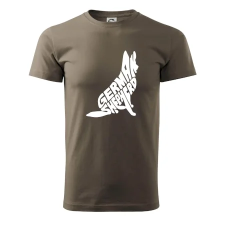 Nemecký ovčiak sediaci napis