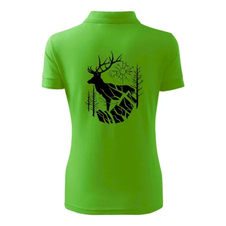 Jeleň v lese krivky