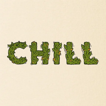 Konopi nápis chill