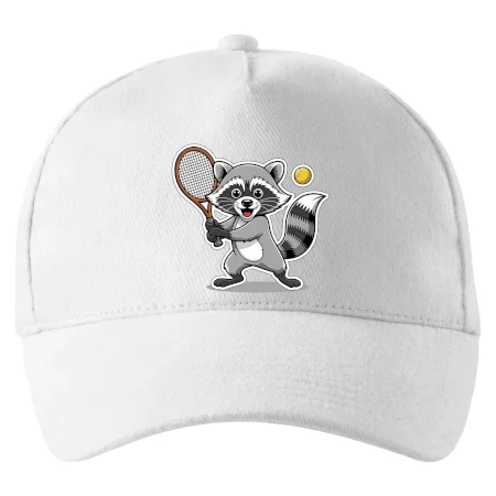 Mýval hrá tenis kreslený