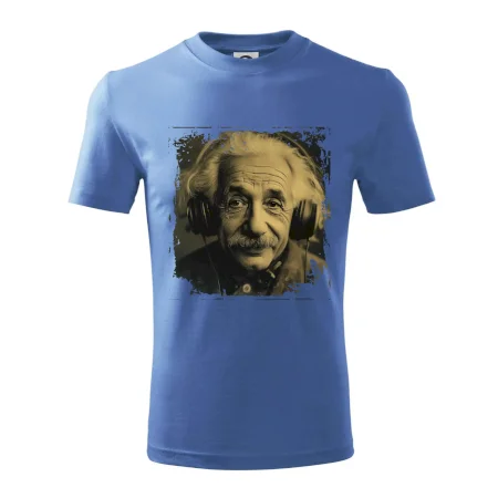 Albert Einstein so slúchadlami