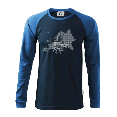 Mapa Európy - srdce v Ukrajine
