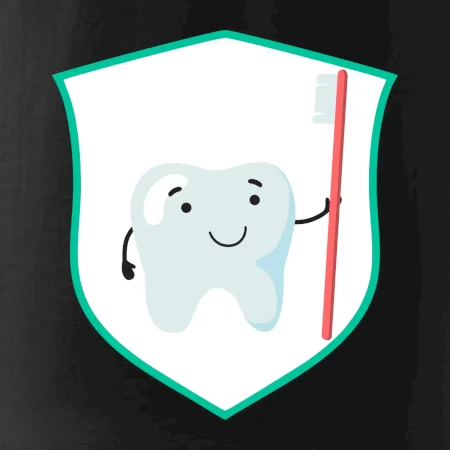 Zúbok na prsníku - zubná kefka