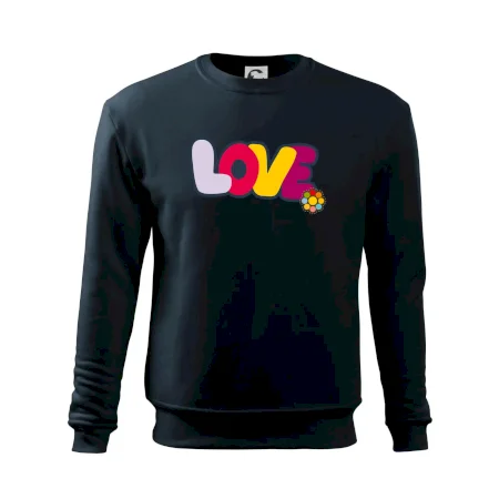 Love nápis s kvetinou