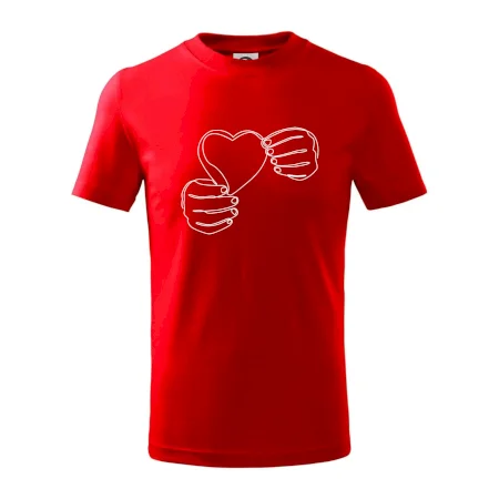 Ruka držiaca srdce jedným ťahom