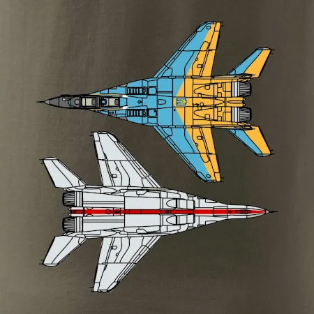 Mig 29 Fulcrum zo spoda a zo shora