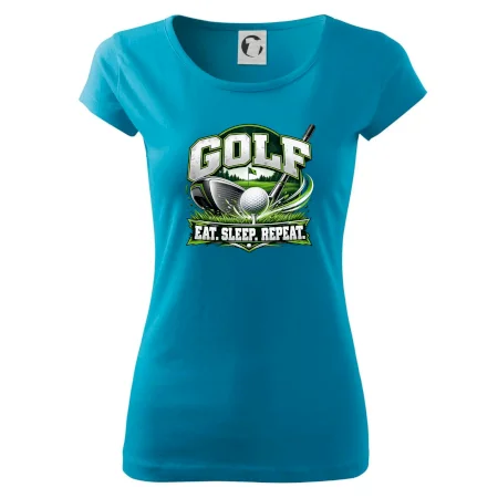 Golfová palica s loptičkou eat sleep repeat