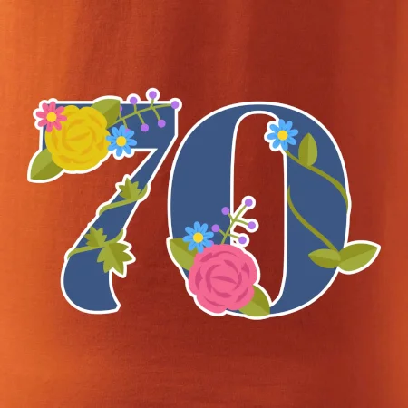 Kvetinové číslo kreslené - 70