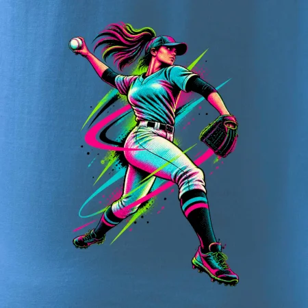 Baseballová nadhazovačka neonový pop art