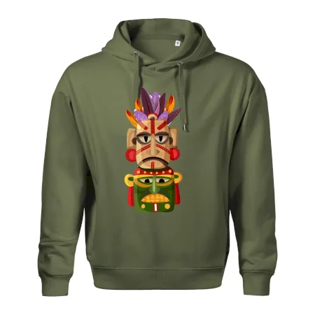 Mayová maska s perím