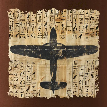 Egyptské hieroglyfy lietadlo