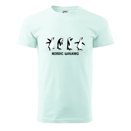 Nordic walking tučniaky - kreslený