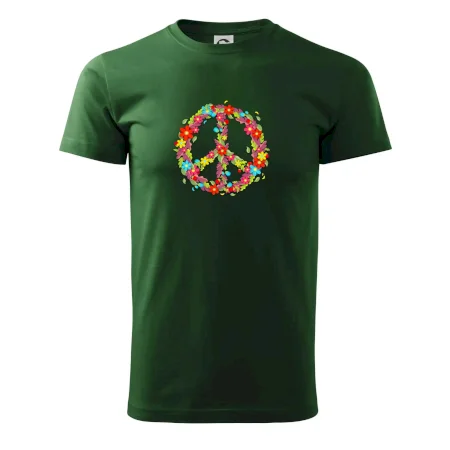 Peace symbol červené kvety