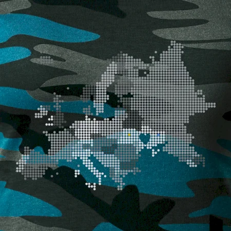 Mapa Európy - srdce v Ukrajine