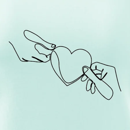 Dve ruky a srdce jedným ťahom