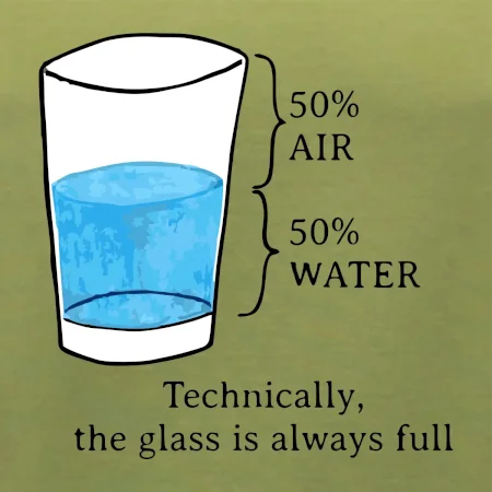 Technically, the glass is always full