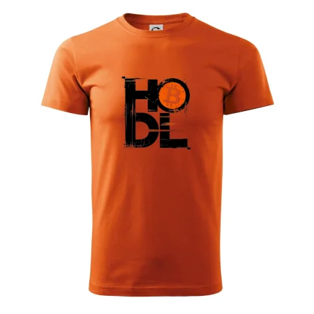 Hodl velký nápis a logo BTC