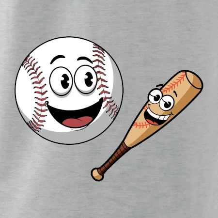 Parové tričko - baseballová raketa a loptička