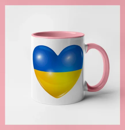 Ukrajina srdce vlajka