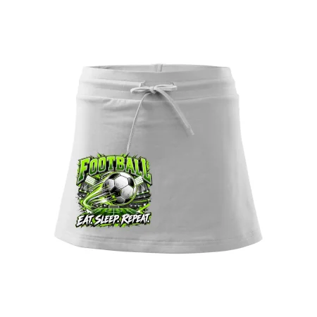Futbalová lopta a štadión eat sleep repeat