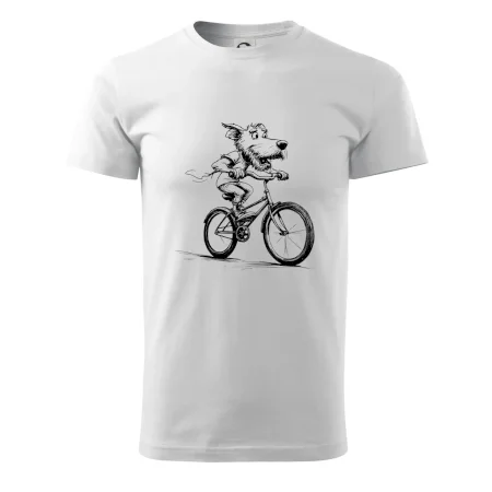 Pes na bicykli