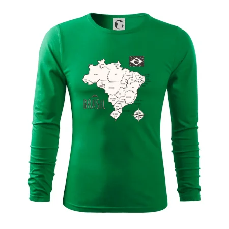 Brazília mapa s názvami regiónov