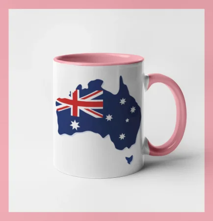 Austrália - vlajka mapa