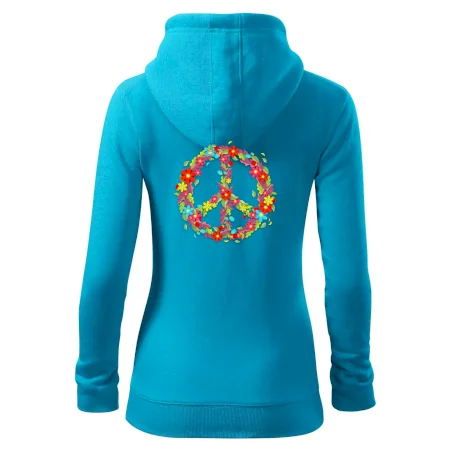 Peace symbol červené kvety