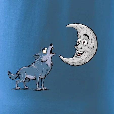 Parové tričko - Vlk a mesiac