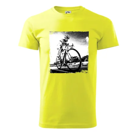 Cyklista čiernobiela cesta